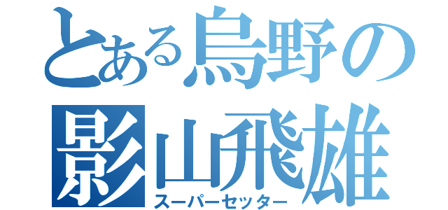 とある烏野の影山飛雄（スーパーセッター）