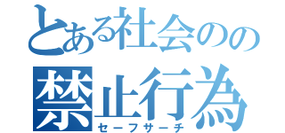 とある社会のの禁止行為（セーフサーチ）