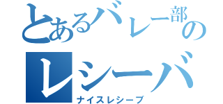 とあるバレー部のレシーバー（ナイスレシーブ）