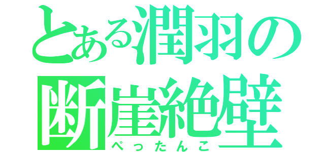 とある潤羽の断崖絶壁（ぺったんこ）