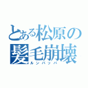 とある松原の髪毛崩壊（ルンパッパ）