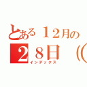 とある１２月の２８日（日）（インデックス）