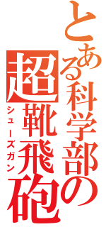 とある科学部の超靴飛砲（シューズガン）