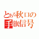 とある秋口の手旗信号（）