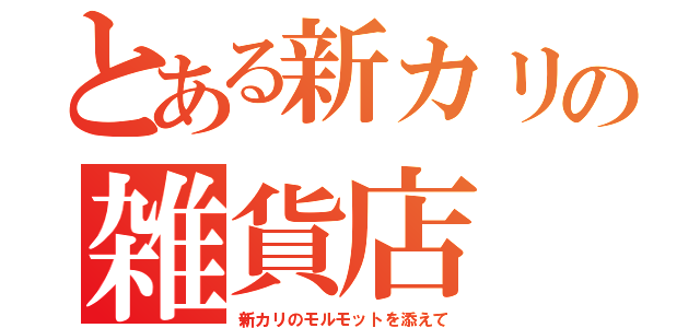 とある新カリの雑貨店（新カリのモルモットを添えて）