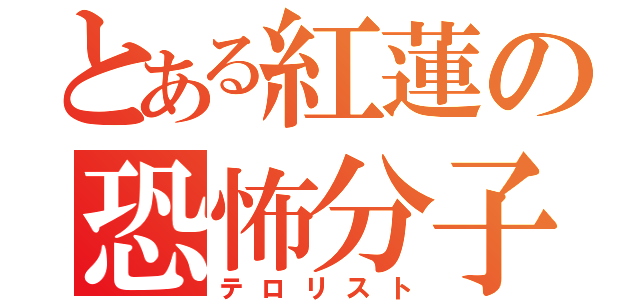 とある紅蓮の恐怖分子（テロリスト）