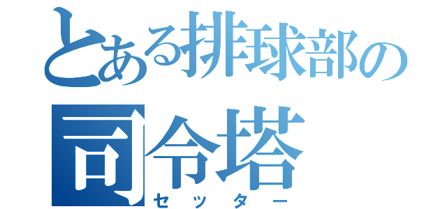 とある排球部の司令塔（セッター）