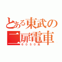 とある東武の二扉電車（６０５０系）