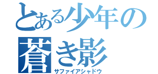 とある少年の蒼き影（サファイアシャドウ）