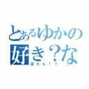 とあるゆかの好き？な人（沼たん！？）