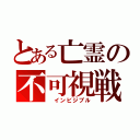 とある亡霊の不可視戦（ インビジブル）