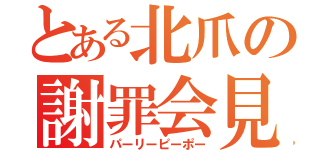 とある北爪の謝罪会見（パーリーピーポー）