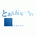 とある五年（見込）の（インデックス）