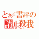 とある書評の請止殺我（きるみーすとっぷ。）