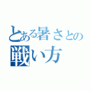 とある暑さとの戦い方（）