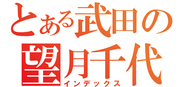 とある武田の望月千代（インデックス）