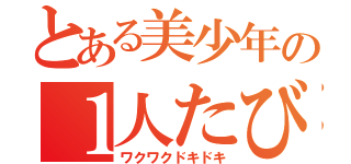 とある美少年の１人たび    （ワクワクドキドキ）