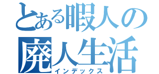 とある暇人の廃人生活（インデックス）