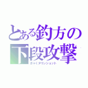 とある釣方の下段攻撃（ぎゃくダウンショット）