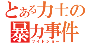 とある力士の暴力事件（ワイドショー）