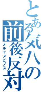 とある気八の前後反対（オチャメビブス）