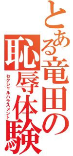 とある竜田の恥辱体験（セクシャルハラスメント）