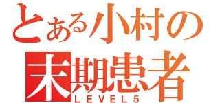 とある小村の末期患者（ＬＥＶＥＬ５）