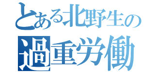 とある北野生の過重労働（）