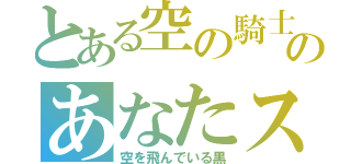 とある空の騎士のあなたスカイでブレーク（空を飛んでいる黒）