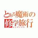 とある魔術の修学旅行のしおり（インデックス）