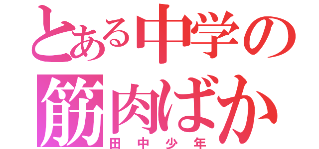 とある中学の筋肉ばか（田中少年）