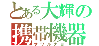 とある大輝の携帯機器（サワルナヨ）