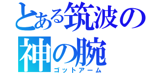 とある筑波の神の腕（ゴットアーム）