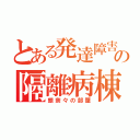 とある発達障害の隔離病棟（銀奈々の部屋）