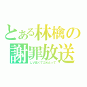 とある林檎の謝罪放送（ＬＶ低くてごめんって）