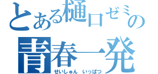 とある樋口ゼミの青春一発（せいしゅん　いっぱつ）