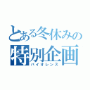 とある冬休みの特別企画（バイオレンス）