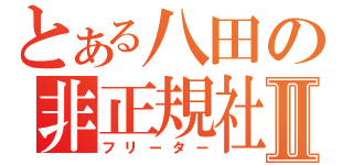 とある八田の非正規社員Ⅱ（フリーター）