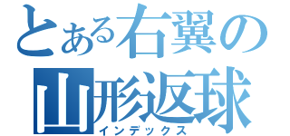 とある右翼の山形返球（インデックス）