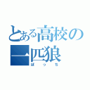 とある高校の一匹狼（ぼっち）