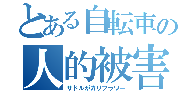 とある自転車の人的被害（サドルがカリフラワー）