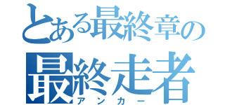 とある最終章の最終走者（アンカー）