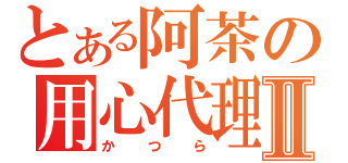 とある阿茶の用心代理Ⅱ（かつら）