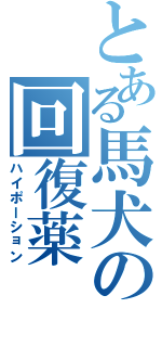 とある馬犬の回復薬（ハイポーション）