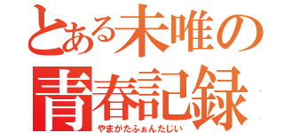 とある未唯の青春記録（やまがたふぁんたじい）