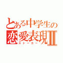 とある中学生の恋愛表現Ⅱ（ストーカー）