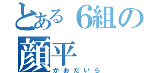 とある６組の顔平（かおだいら）