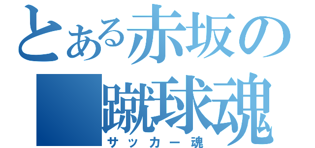 とある赤坂の 蹴球魂（サッカー魂）