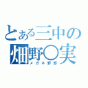 とある三中の畑野○実（メガネ野郎）