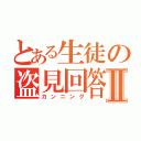 とある生徒の盗見回答Ⅱ（カンニング）